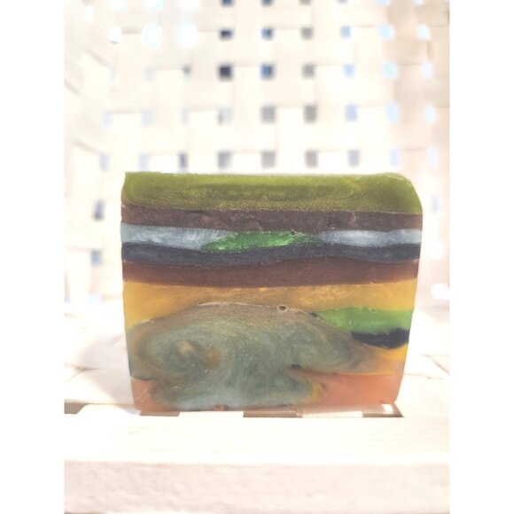 Handmade Glycerine Art Soap: Eucalyptus Scent, Decorative Patterns - Picture 3 of 10